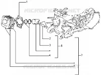 Gruppe zylinder-kolben-kolbenbolzen