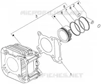 Cylinder-piston-wrist pin, assy