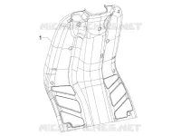 Vorderes Handschuhfach  - Schild-Rückseite