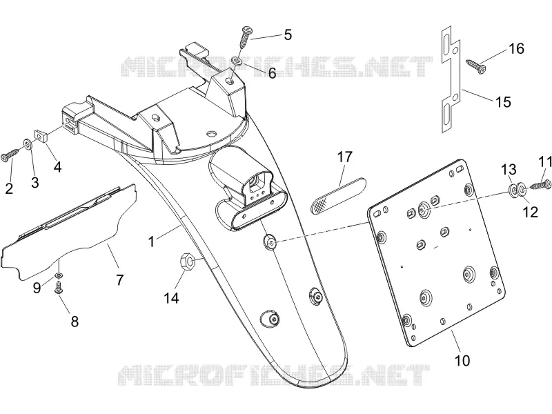 Rear cover - Splash guard