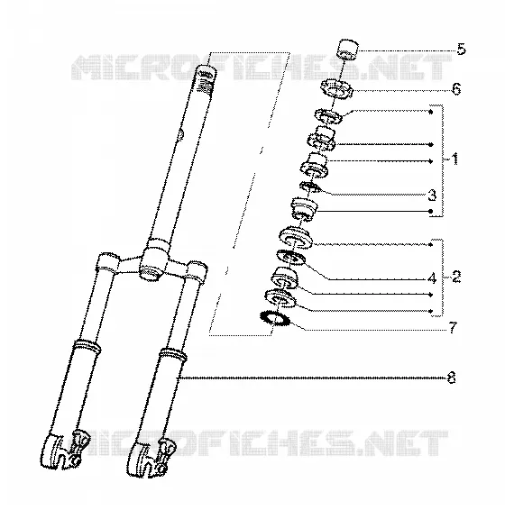 Steering bearing ball tracks-front fork