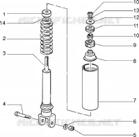 Hinterer Stoßdämpfer