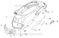 Hinterer abdeckung