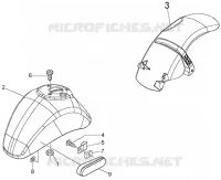 Front and rear mudguard