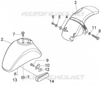Front and rear mudguard
