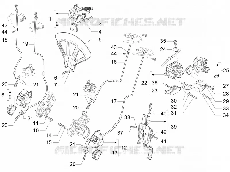 Brakes pipes - Calipers (ABS)