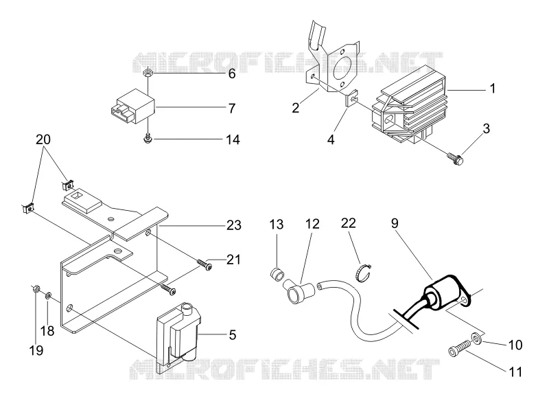 Spannungsreglerern - Elektronisches Steuergerern - Zündspule