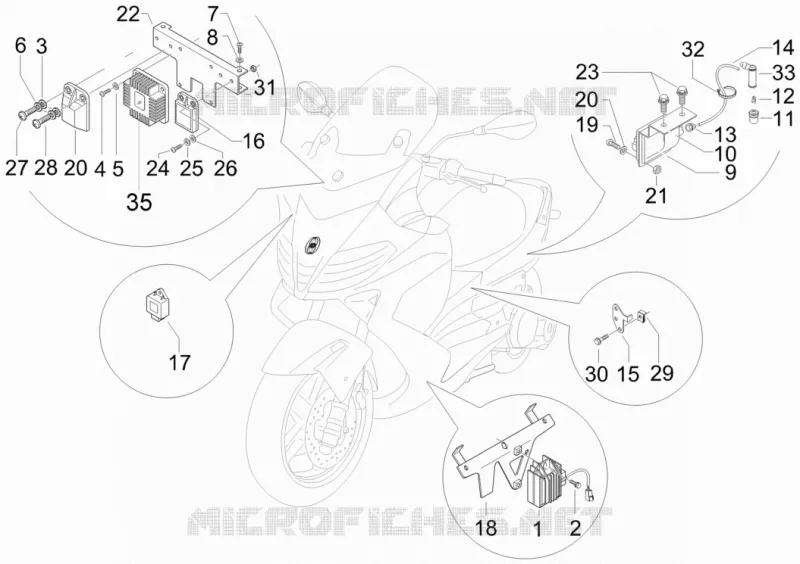 Spannungsreglerern - Elektronisches Steuergerern - Zündspule